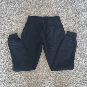 lululemon black warm down joggers